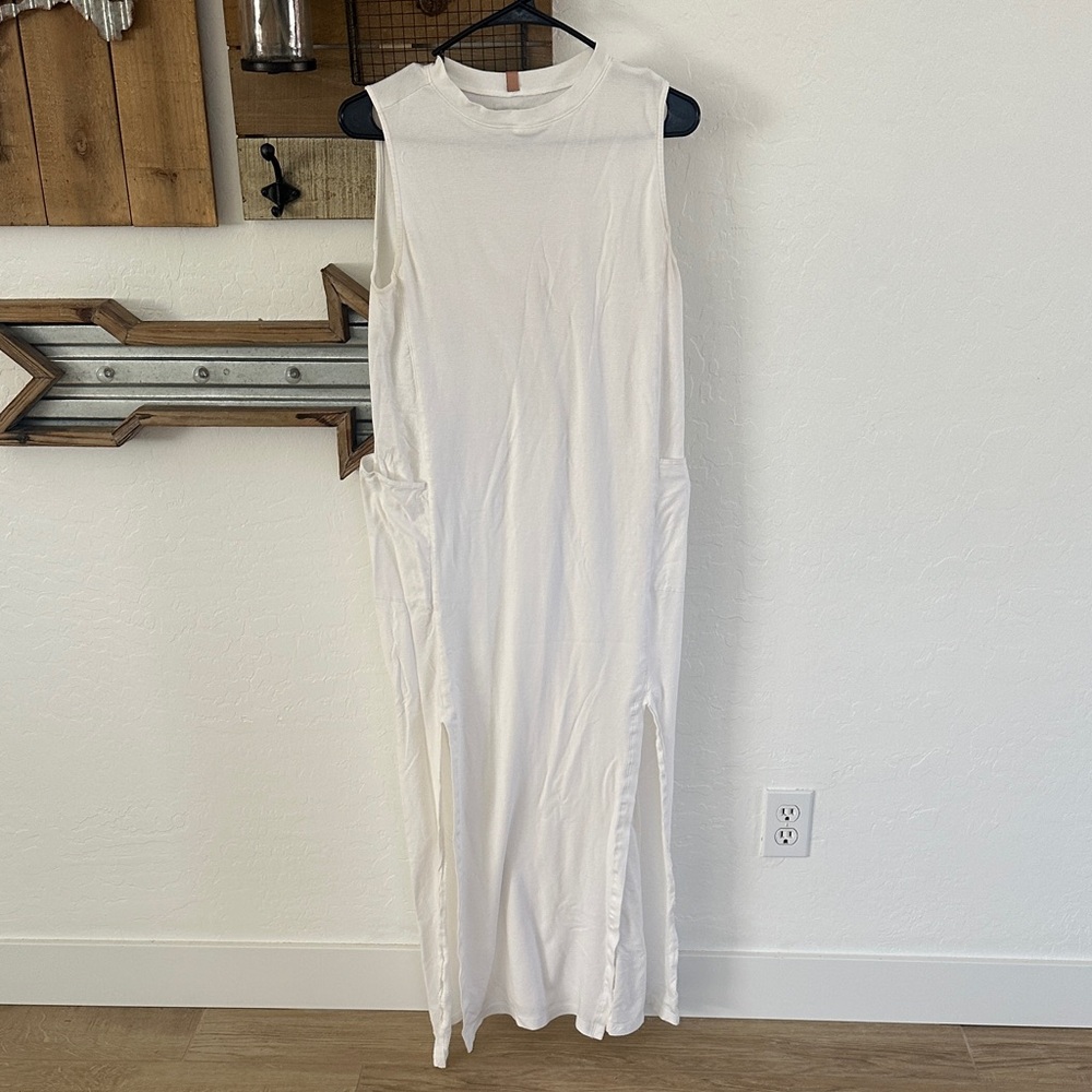 Lunya Sleeveless White Maxi Dress, cover up, night wear